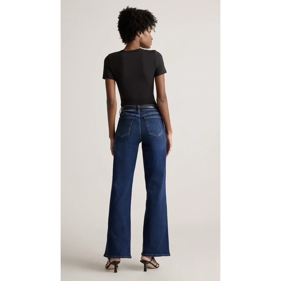 QUINCE Women Bella Stretch Relaxed Wide Leg  Jeans in Midnight Blue 29 NEW - Picture 3 of 10